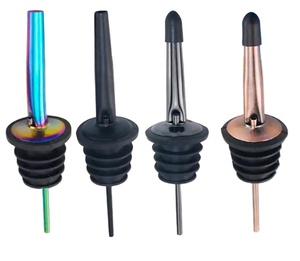 Giá thấp bán buôn thép không gỉ trọng dầu ô liu pourer Spout rượu chai tốc độ pourer rượu vang chai pourer - Product Image 2