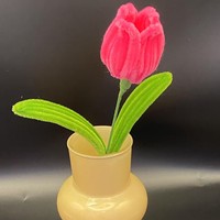 Bouquet de tulipes torsadées faites à la main, fleurs artificielles créatives DIY pour décoration, vente en gros pour fleuristes