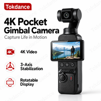 Caméra de poche 4K avec stabilisateur 3 axes, caméscope portable à écran rotatif, suivi intelligent du sujet, enregistreur vidéo pour vlog