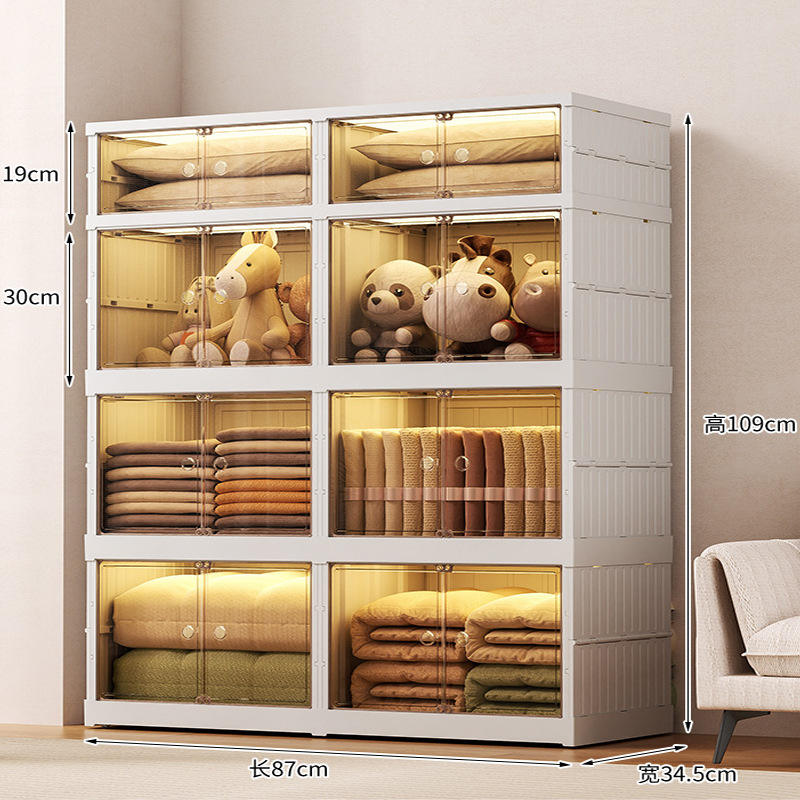 Double row, 4 layers with bottom casters