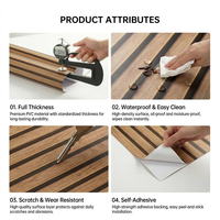 JoyShine Papier Peint Adhésif Effet Bois Mat Imperméable pour Décoration Murale