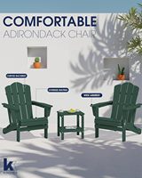 Chaises Adirondack pliantes tout temps en PEHD moderne Chaise d'extérieur pour patio, pelouse et jardin