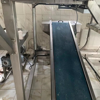 RVS notenverwerkingsmachine met transportband voor industrieel gebruik, ook geschikt voor levensmiddelen