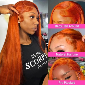 Perruques de cheveux humains brésiliens sans colle, personnalisées, avec dentelle frontale 13*4, 13*6, 360, densité 180% 250%, cheveux vietnamiens bruts, contactez-moi pour une qualité supérieure - Product Image 2