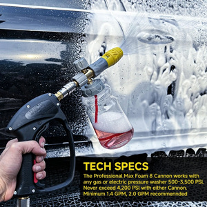 Pulvérisateur de mousse Sulai Machinery 1000 ml, pistolet de lavage de voiture manuel haute pression, en alliage d'aluminium, à jet en éventail - Product Image 3