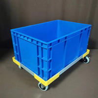Conteneur en plastique robuste de norme européenne, boîte de manutention empilable en PEHD pour pièces automobiles et transport de poisson