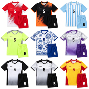 Custom voetbaltenue dames meisjes korte mouw snel drogend ademend polyester sublimatie uniform OEM team trainingspak logo - Product Image 1