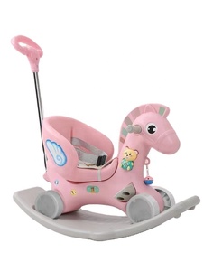 Caballito Balancín de Plástico Tres en Uno, <span class=keywords><strong>Juguete</strong></span> Anticaída para Bebés y Niños Pequeños, Regalo de Cumpleaños - Product Image 1