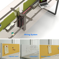 Bureau au design moderne Poste de travail pour plusieurs personnes Mobilier de bureau en métal Foshan