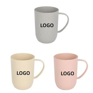 Vaso de agua de paja de trigo con asa, para beber directamente, portátil, para estudiantes, para dormitorio, lavable. - Product Image 1