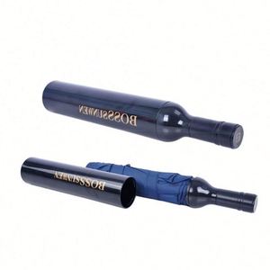 Paraguas de Viaje Compacto a Prueba de Viento con Forma de Botella de Vino, Plegable, para Promociones Personalizadas, de Proveedores y Fabricantes - Product Image 1