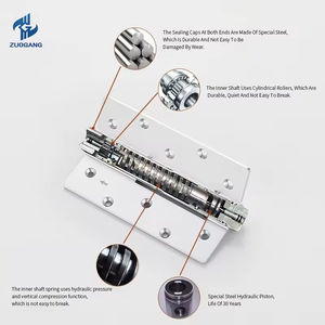 Регулируемый Гидравлический дверной шарнир с 180 градусами автоматического закрытия с мягким закрытием скрытый офисный буферный дверной стоп - Product Image 2