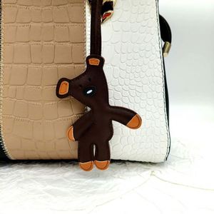 2025 New Bear Leather Luxury Car Keychain Bag Pendant <b>Keyring</b> Key Chains Key Accessories Designer Mini Bag Charms - Product Image 3