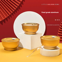 Bol en aluminium de qualité alimentaire, cuisson vapeur haute température, boîte de conserve à ouverture facile pour fruits de mer, viande, gâteaux, desserts, stockage d'aliments en conserve