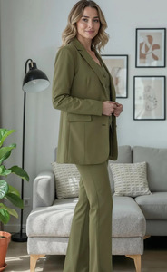 Conjunto de Blazer, Chaleco y Pantalón de Tres Piezas Personalizado para Mujer, Ropa Formal de Negocios, Proveedor de Ropa Corporativa Profesional - Product Image 5