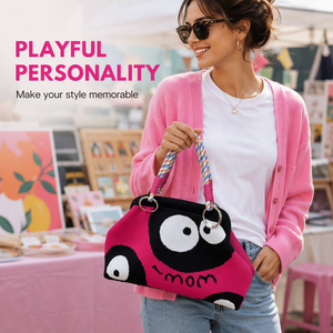 Bolso de Hombro de Poliéster Tejido Vintage Personalizado para Mujer, Bolso Casual con Asa y Diseño Floral para el Día a Día, Viajes y Vacaciones - Product Image 2