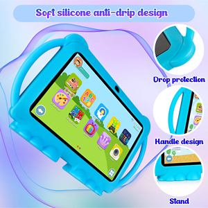 7 inch tablette đổ Enfant <span class=keywords><strong>Android</strong></span> 14 Quad Core 4GB + 32GB trẻ em của tableta Wifi PC Máy tính bảng cho trẻ em với trường hợp - Product Image 2
