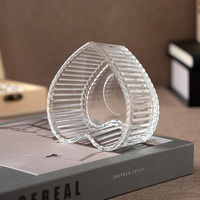 Pot à bougie en verre transparent en forme de cœur personnalisable de qualité supérieure, 6 oz, pour bougies aromatiques à la cire de soja, décoration de mariage, accents de luxe pour la maison