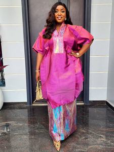 Afrikanisches Kurzarm-Kleidungsset für Damen, 2-teilig, Oberteil und Rock, Anzüge, Ankara, Türkei, Outfits, Abendkleid, Übergröße, Hochzeits- und Partykleid - Product Image 2