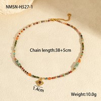Collier ras du cou délicat en perles de pierre naturelle, accessoires de bijoux pour l'été, la plage et les vacances