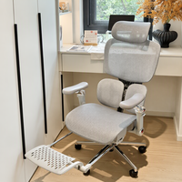 Chaise de bureau ergonomique de haute qualité avec appui-tête réglable, dossier haut, pivotante, chaise de direction entièrement en mesh, chaise de bureau informatique