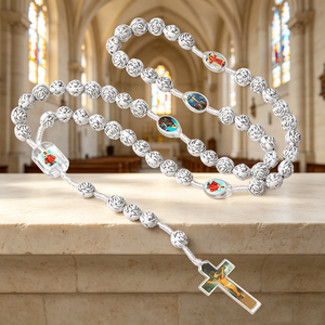 Magnifiques chapelets catholiques avec étui, Israël, Vierge Marie, bijoux en acier, vente en gros, pour souvenir, chapelets catholiques de luxe - Product Image 1