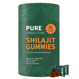 Nouveauté Cylindre Vert Extrait de Shilajit Gummies Suppléments minéraux pour adultes Renforcement du système d'emballage Dosage Gummy Candy - Product Image 1