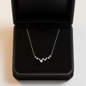 Joyería de Diseño con Diamantes Exquisitos al por Mayor de Hong Kong, Collar con Colgante de Cadena de Oro Blanco Sólido de 18K con Diamantes Naturales para Uso Diario - Product Image 5