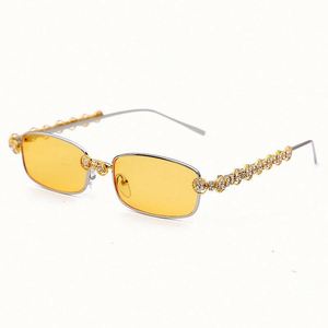 แว่นกันแดดทรงสี่เหลี่ยมเล็ก รุ่นวินเทจ UV400 ประดับเพชร ขายดีปี 2020 สำหรับทุกเพศ - Product Image 3