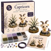 Kit de jardinage DIY 12 Constellations avec perles, figurines 3D, ornements, cadeau thématique des constellations, modèle en tissu