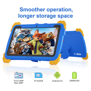 C idea Kids <b>Tablet</b> PC 10.1 Inch Android 10 Drop Resistance Wi-Fi Educational For Children Blue Crocodile Design - Product Image 3