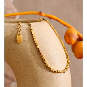 JINYOU 4188 Bracciale Premium in Acciaio Inossidabile Placcato Oro con Perline Quadrate per <span class=keywords><strong>Gioielli</strong></span> Personalizzati di Alta Qualità - Product Image 5