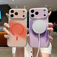 Coques de téléphone magnétiques deux-en-un à paillettes populaires de l'usine BAILI pour iPhone 16 15 Pro Max, se transforment instantanément en IP 18 PM