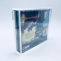 Vitrine en acrylique à double disque protégé contre les UV avec couvercle coulissant Vitrine anti-poussière en acrylique pour boîte de jeu CD Jewel