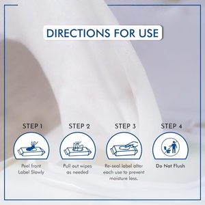 Toallitas Húmedas para Bebé al por Mayor, con Etiqueta Personalizada, Protección Pura, Ecológicas, Suaves, Biodegradables, Sin Perfume, 60 Unidades - Product Image 3