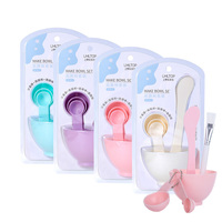 Ensemble de bols à mélanger pour masque facial LMLTOP, en silicone réutilisable, écologique, outil de beauté pour le visage DIY avec spatule, kit de beauté cosmétique 9064