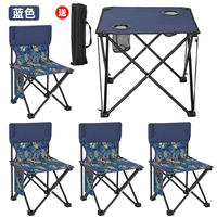 Ensemble table et chaises d'extérieur de camping pliable Tables et chaises pliantes avec porte-gobelet Chaises de tables de plage de camping