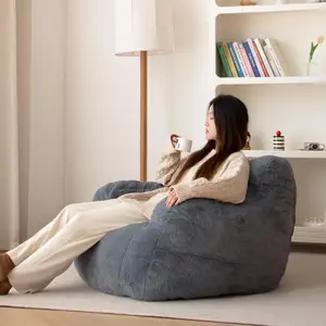 Living Room Sofas Sponge Compressed Foam Bean Bag Chairs Giant Beanbag Home Furniture Sofa Bed Cover