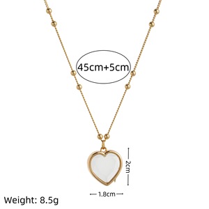 Collar con Colgante Vintage de Corazón en Cobre Chapado en Oro con Cadena de Cuerda, Diseño de Caja DIY, Estilo de Lujo Ligero para Mujeres y Unisex - Product Image 5