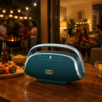 Enceinte portable Bluetooth BKK 200W RMS Auracast avec batterie amovible, système audio pour fêtes, enceinte haute puissance pour extérieur/intérieur, câble AC/AUX
