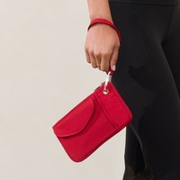 Dompet gadis wanita tahan lama tempat kartu bisnis dompet penggunaan sehari-hari dengan beberapa kantong Premium gantungan kunci nilon dompet perjalanan