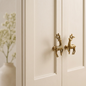 Tirador de cajón de metal AK Brass Deer con acabado dorado antiguo, tirador estándar para muebles de cocina y hogar, herrajes decorativos de lujo. - Product Image 3