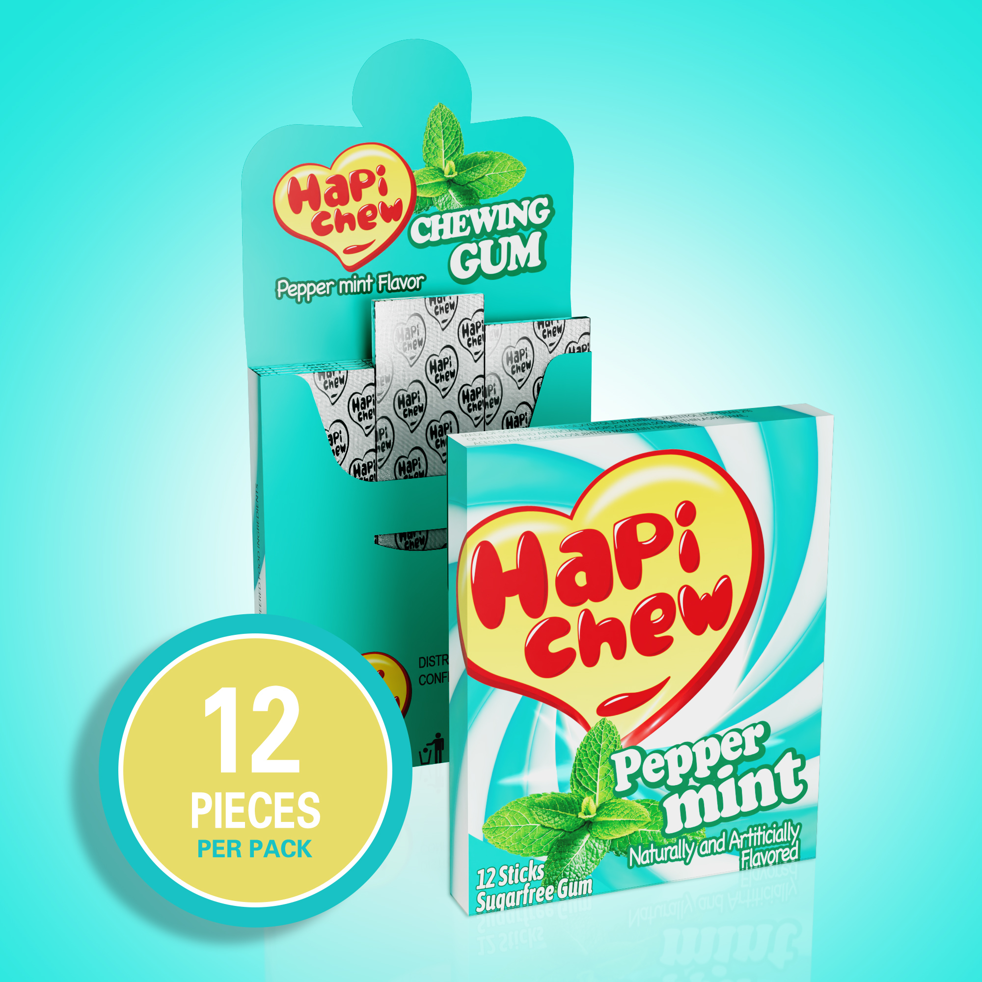 Halal 12 pieces Long Lasting Natural Oral Care Sugar Free Xylitol chewing gum