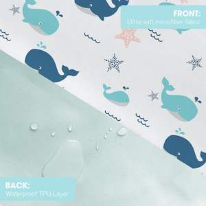 <span class=keywords><strong>Protector</strong></span> <span class=keywords><strong>de</strong></span> <span class=keywords><strong>colchón</strong></span> <span class=keywords><strong>de</strong></span> <span class=keywords><strong>cuna</strong></span> <span class=keywords><strong>impermeable</strong></span> <span class=keywords><strong>de</strong></span> microfibra Extra suave <span class=keywords><strong>para</strong></span> <span class=keywords><strong>cuna</strong></span> estándar y almohadilla <span class=keywords><strong>de</strong></span> <span class=keywords><strong>colchón</strong></span> <span class=keywords><strong>para</strong></span> niños pequeños ballena - Product Image 4
