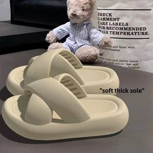 2025 nuevo estilo cruzado para zapatillas para mujer transpirable interior-exterior antideslizante <span class=keywords><strong>sandalias</strong></span> de fondo suave TPR para el baño del hogar verano - Product Image 5