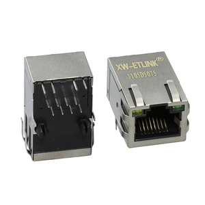 Cat5 Cat6 1 cổng 2.5g 5g 10g PoE + che chắn 8Pin RJ45 Nữ kết nối Led RJ45 PCB Jack Modular Jack Poe Ethernet RJ45 kết nối - Product Image 3