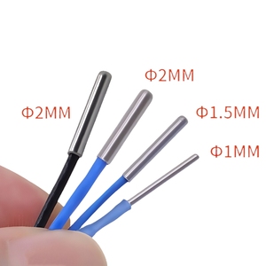 Siêu mịn PT100 cặp nhiệt điện đường kính 1.5mm cảm biến nhiệt độ nhỏ 2mm ba hoặc bốn đầu dò dây - Product Image 1