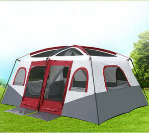 Carpa Familiar Grande Impermeable de Montaje Instantáneo para 8, 10 o 12 Personas, Tipo Cabaña Grande para Acampar al Aire Libre - ¡Oferta! - Product Image 1
