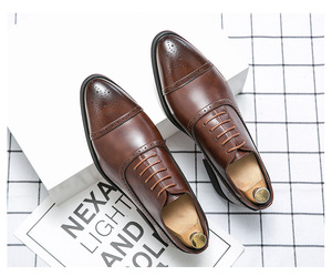 Factory Wholesale <b>Pointed</b> <b>Toe</b> British Style Leather Shoes Cross-border New Hairstyle Loafers for Male Wedding Shoes - Product Image 5
