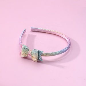 Diadema de lazo de dibujos animados con purpurina y colores dulces para niñas, accesorios para el cabello de fiesta de Navidad, talla única, venta al por mayor - Product Image 2